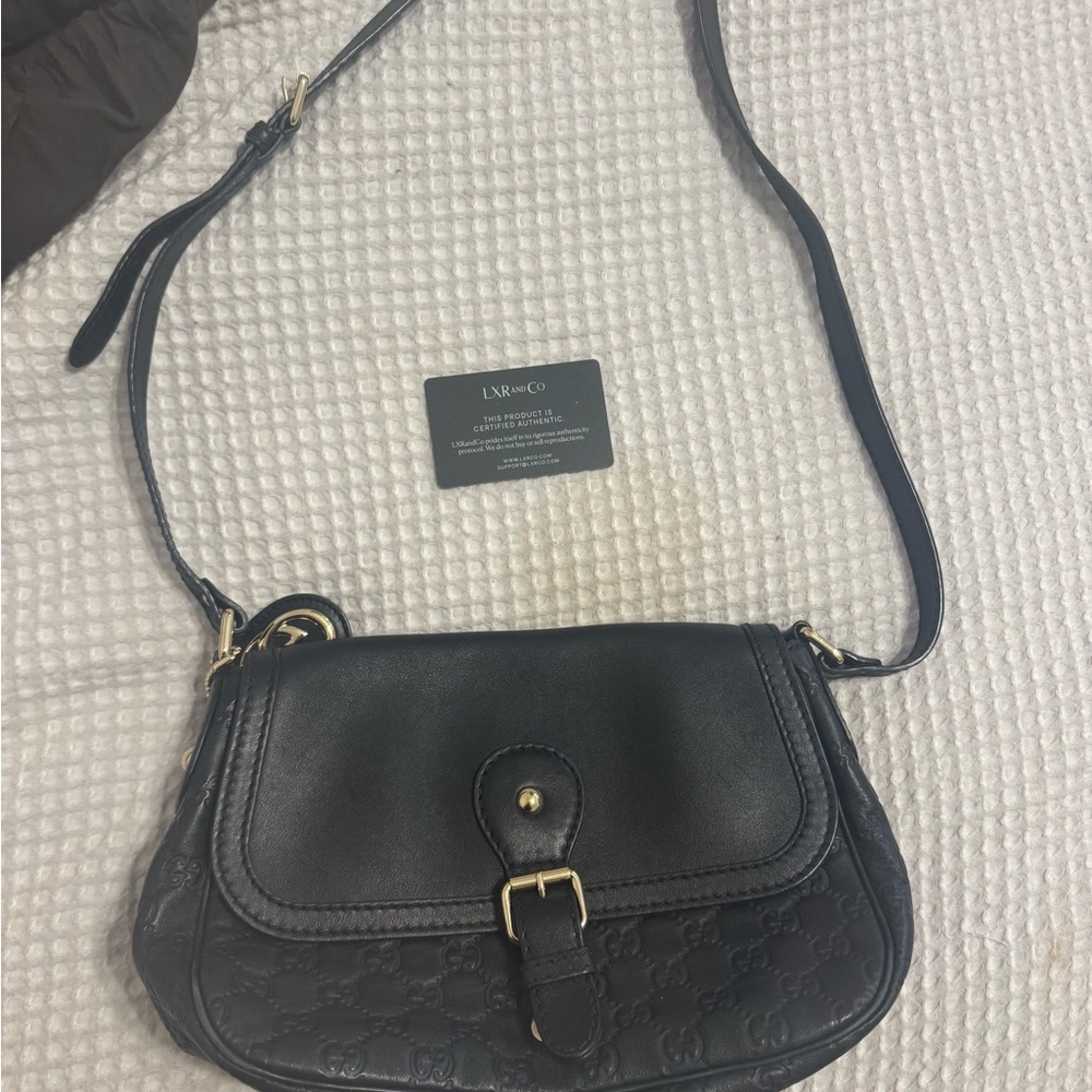 Gucci Black Bag with Gold Logo